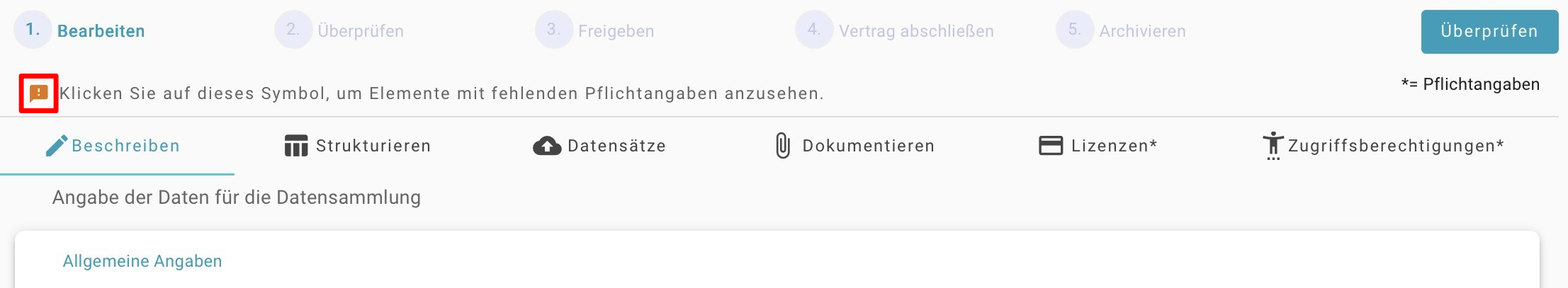 Orangefarbenes Ausrufezeichen