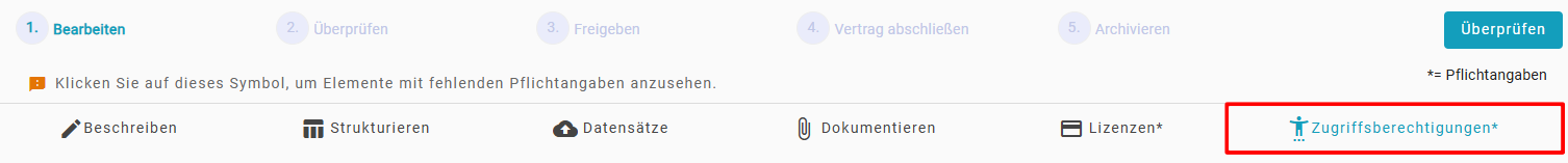 Reiter „Zugriffsberechtigungen“